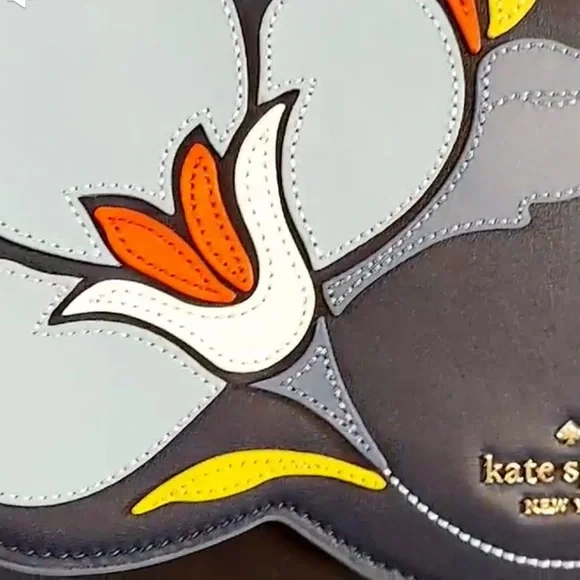 Kate Spade Blue and Black Floral Crossbody Bag - Picture 6 of 11